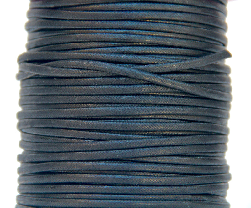 100% Natural Beeswax Flat Cotton Cord - 4mm - Blackest Black – Namaari