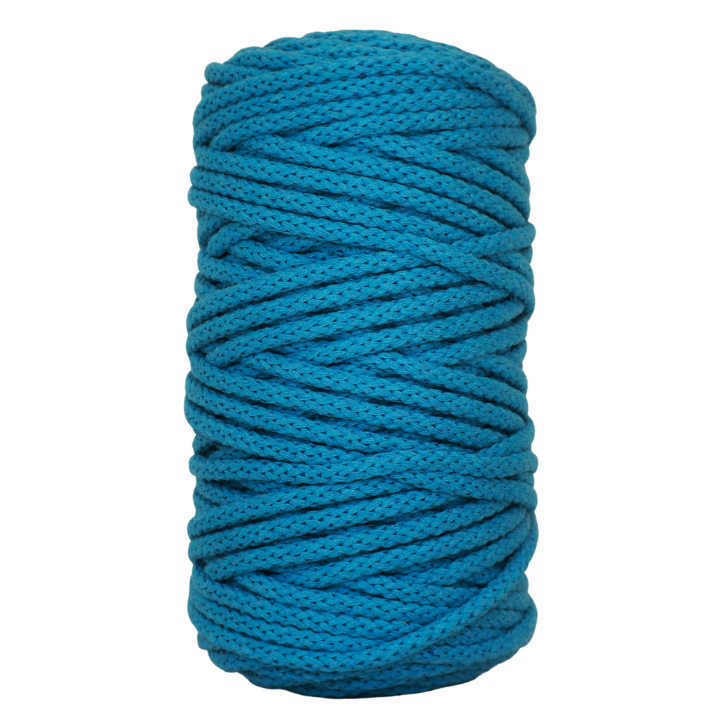 Cotton Braided Cord - 5mm - Blue Jay ♻️